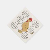 Funny Mother Hen Advice Mama Serviette (Ecke)