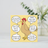 Funny Mother Hen Advice Mother's Day | Gelb (Stehend Vorderseite)