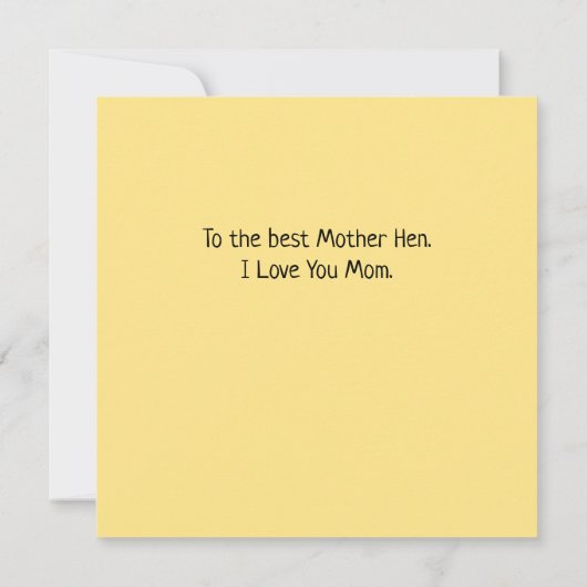Funny Mother Hen Advice Mother's Day | Gelb (Rückseite)