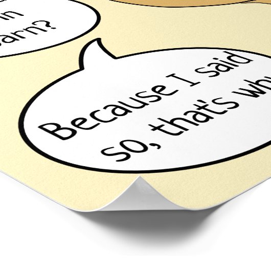 Funny Mother Hen Advice Mother's Day Poster (Ecke)