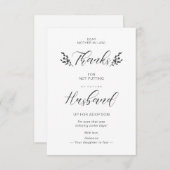 Funny Mother-in-law Quote Botanical Handwriting (Vorne/Hinten)