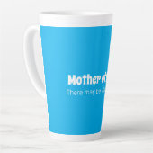 Funny Mother of Boys Bright Blue Milchtasse (Linke Ecke)