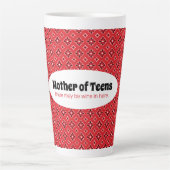 Funny Mother of Teens Red Bandana Milchtasse (Vorderseite)