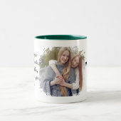 Funny Mother-Tagesnachricht von Tochter Zweifarbige Tasse (Mittel)