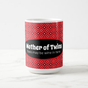 Funny Mother Twins Red Bandana Coffee Tasse