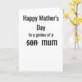 Funny Mother's Day | A Genius of a Mum Karte (Gelbe Blume)