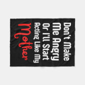 Funny Mother's Day Fleecedecke (Vorderseite (Horizontal))