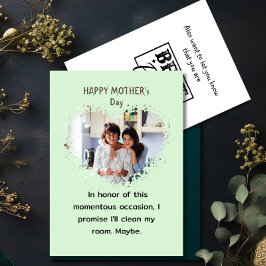 Funny Mother's day From Daughter Heart Foto Feiertagskarte