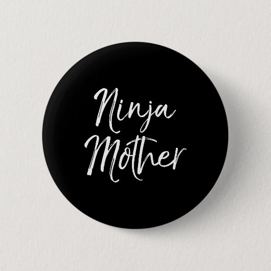 Funny Mother's Day Geschenk für Mamas Karate Gesch Button (Vorderseite)