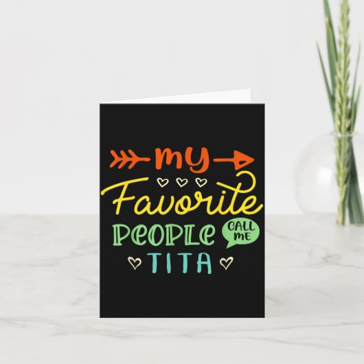 Funny Mother's Day Gift My Favorite People Call Me Karte (Vorderseite)