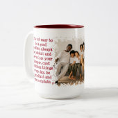 Funny Mother's day message From Kids Zweifarbige Tasse (Vorderseite Links)