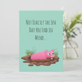 Funny Mother's Day Pig Feiertagskarte (Stehend Vorderseite)