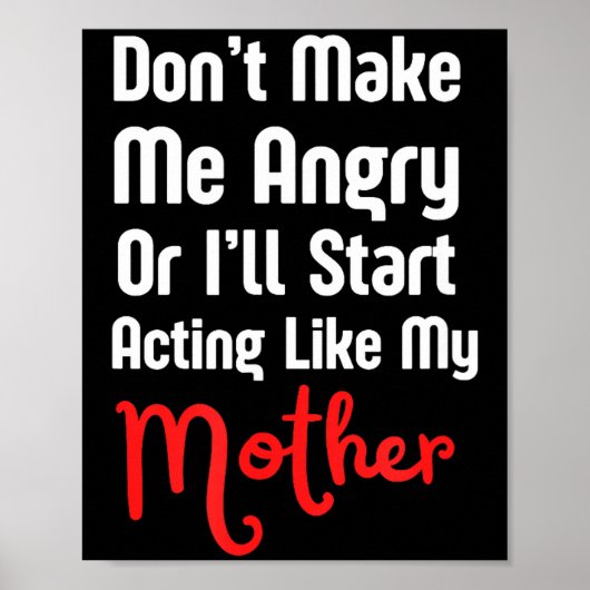 Funny Mother's Day Poster (Vorne)