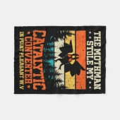 Funny Mothman Stole My Catalytic Converter Mothman Fleecedecke (Vorderseite (Horizontal))