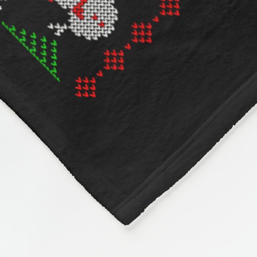 Funny Mothman Ugly Christmas Sweater Believe Crypt Fleecedecke (Ecke)