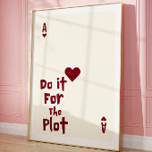 Funny Motivational Ace of Hearts Trendy Wall Art Poster