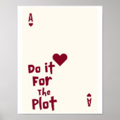Funny Motivational Ace of Hearts Trendy Wall Art Poster (Vorne)