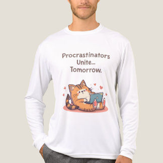 Funny Motivational Cat Quote – Procrastinators Uni Tri-Blend Shirt