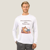 Funny Motivational Cat Quote – Procrastinators Uni Tri-Blend Shirt (Vorderseite komplett)