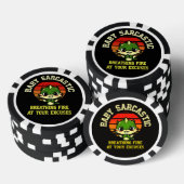 Funny Motivational Dragon - Burn Your Excuses  Pokerchips (Stapel)