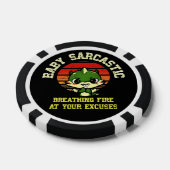 Funny Motivational Dragon - Burn Your Excuses  Pokerchips (Einzeln)