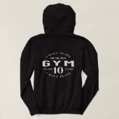 Funny Motivational Gym Hoodie for Fitness Lovers (Design Rückseite)