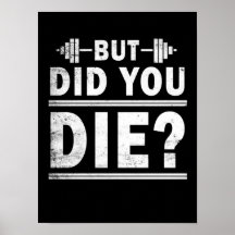Funny Motivierend Gym Fitness Poster