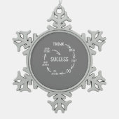 Funny motivierend zitiert Erfolgszyklen Schneeflocken Zinn-Ornament (Vorderseite)