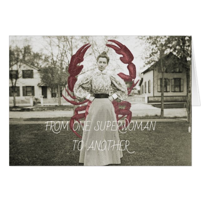 FUNNY MOTIVIERTE FRAU WORKER 1890 LOBSTER FRAU (Vorderseite (Horizontal))