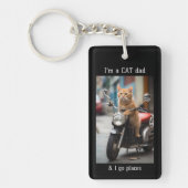 Funny Motor Cat Vater Foto Schlüsselanhänger (Vorderseite)