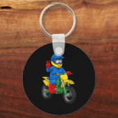 Funny Motorbike Builder Boys Block Building Toys D Schlüsselanhänger (Vorderseite)