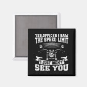 Funny Motorcycle Lover Graphic Women Men Motorbike Magnet (Vorderseite/Rückseite)