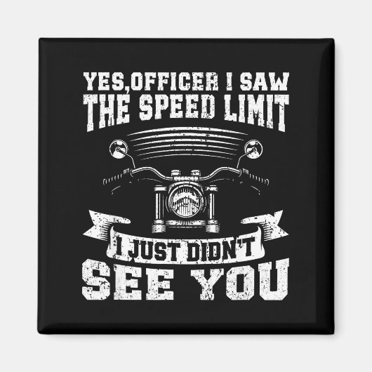 Funny Motorcycle Lover Graphic Women Men Motorbike Magnet (Vorne)