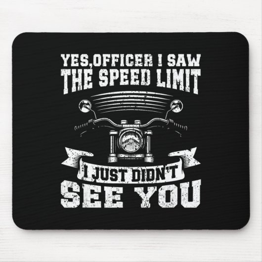 Funny Motorcycle Lover Graphic Women Men Motorbike Mousepad (Vorne)