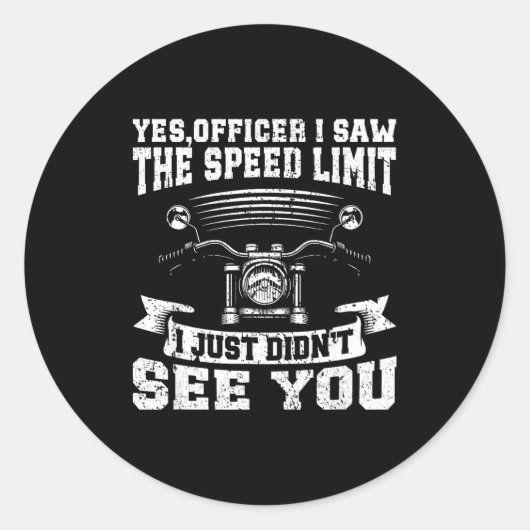 Funny Motorcycle Lover Graphic Women Men Motorbike Runder Aufkleber (Vorderseite)