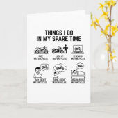 Funny Motorcycle Lover Spare Time Biker Life Karte (Gelbe Blume)