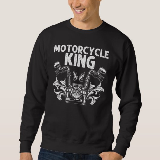 Funny Motorrad Design für Männer Vater Motorrad Lo Sweatshirt (Vorderseite)