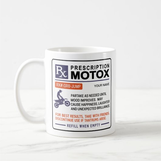 Funny MotoX-Tasse-Verschreibung Kaffeetasse (Links)