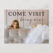 Funny Mouncement Ankündigung Postcard mit Foto Postkarte (Vorderseite)