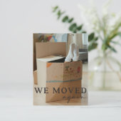 Funny Mouncement Ankündigung Postcard mit Foto Postkarte (Stehend Vorderseite)