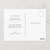 Funny Mouncement Ankündigung Postcard mit Foto Postkarte (Rückseite)