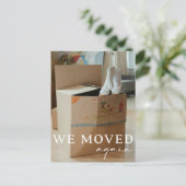 Funny Mouncement Ankündigung Postcard mit Foto Postkarte (Stehend Vorderseite)