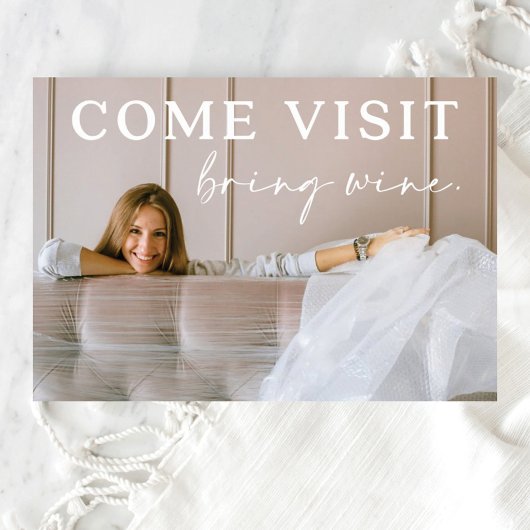 Funny Mouncement Ankündigung Postcard mit Foto Postkarte