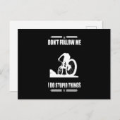 Funny Mountain Bike Quotes Biker Cyclist Postkarte (Vorne/Hinten)