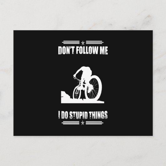 Funny Mountain Bike Quotes Biker Cyclist Postkarte (Vorderseite)
