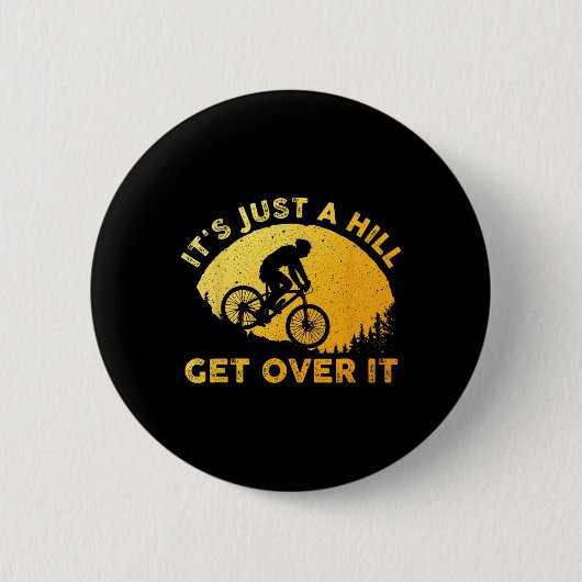 Funny Mountain Biking Art For Men Women Trail Moun Button (Vorderseite)