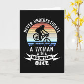 Funny Mountain Biking MTB Geschenk für Frauen Karte (Gelbe Blume)