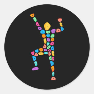 Funny Mountain Klettern Girls Boys Runder Aufkleber