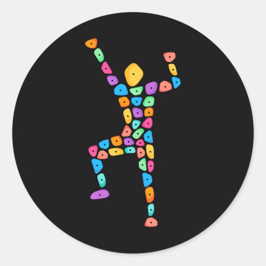 Funny Mountain Klettern Girls Boys Runder Aufkleber (Vorderseite)