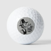 Funny Mountain Man 🏔️ Comical Hillbilly Golfball (Vorderseite)